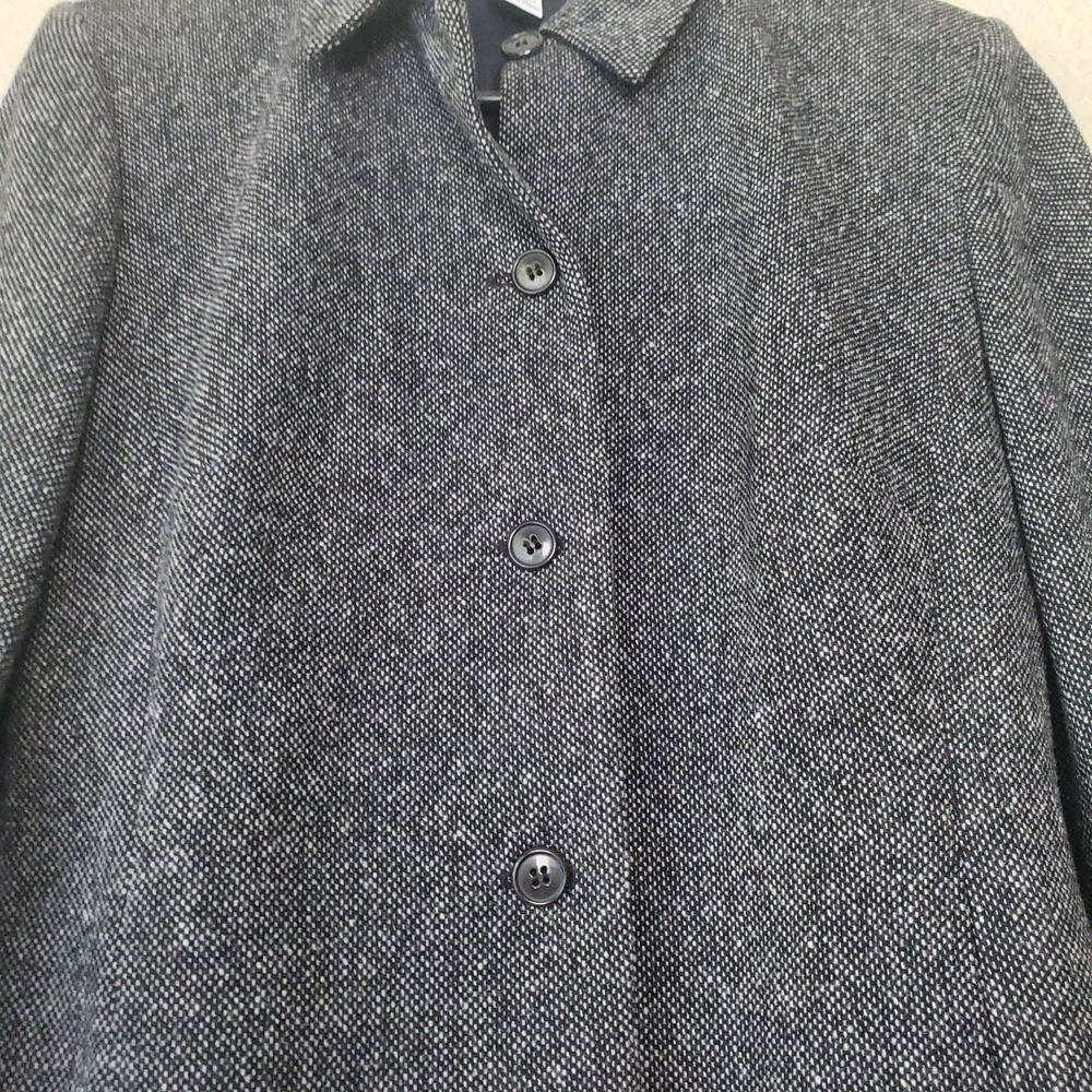 Ann Taylor LOFT Grey Wool Silk Blend Tweed Blazer Jacket Size 4 Style 58153 - Picture 5 of 9